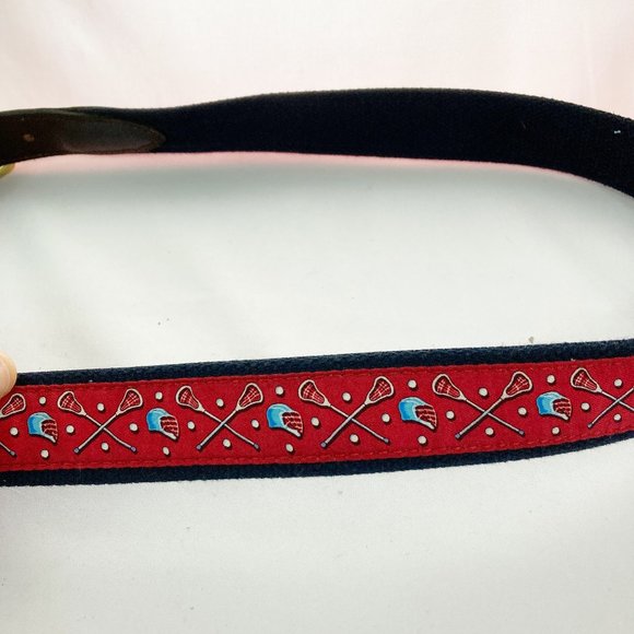Vineyard Vines Lacrosse Canvas Club Belt Size 38 - Picture 2 of 5
